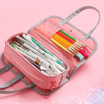 

Cute Large Capacity Pencil Case School Supplies Stationery Pen Bag Portable Brushes Pouch Box Student Gifts Multiple compartment