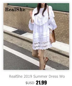 RealShe 2019 Демисезонный Для женщин женские длинные с рукавом-фонариком свободные блузки Бандаж с v-образным вырезом Асимметричный Для женщин s