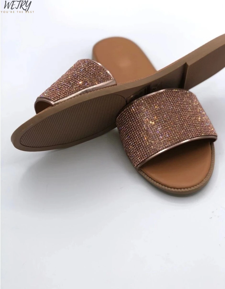 beach slippers Новинка года; шлепанцы на плоской подошве с открытым носком; женские шлепанцы; сезон лето; женская повседневная обувь на полой подошве без застежки; пляжная женская обувь; Zapatos mujer - Цвет: beach slippers