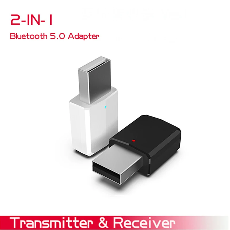 

USB Bluetooth Audio Transmitter Adapter for PC,TV,Car Portable 2in1 Bluetooth 5.0 Transmitter Reciever For Speaker Headphone