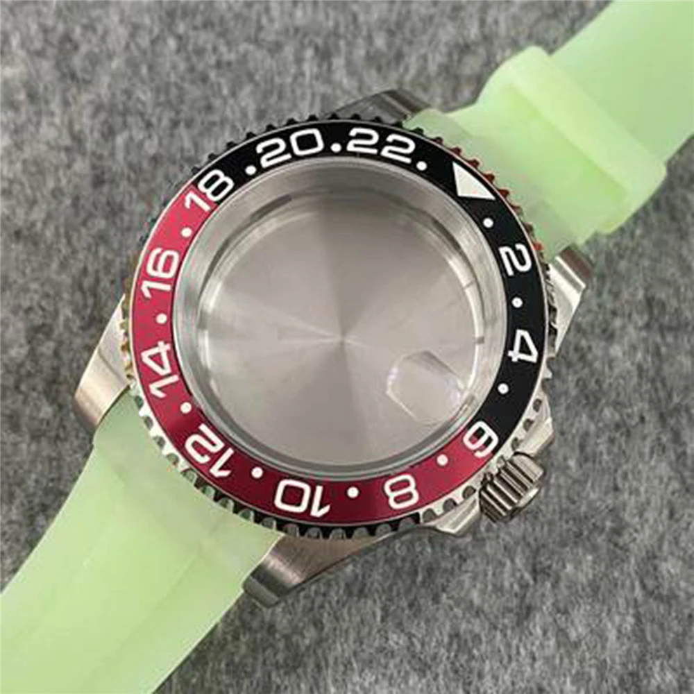 

SUB/GMT Watch Case 40mm Luminous 316 Stainless Steel Sapphire Glass Case for NH35 Movement