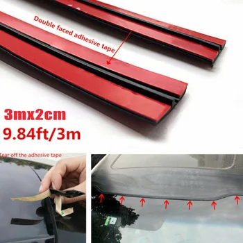 

Rubber Seal Strip Car Front Sunroof Sound Insulation 2cm*3 Meter Black