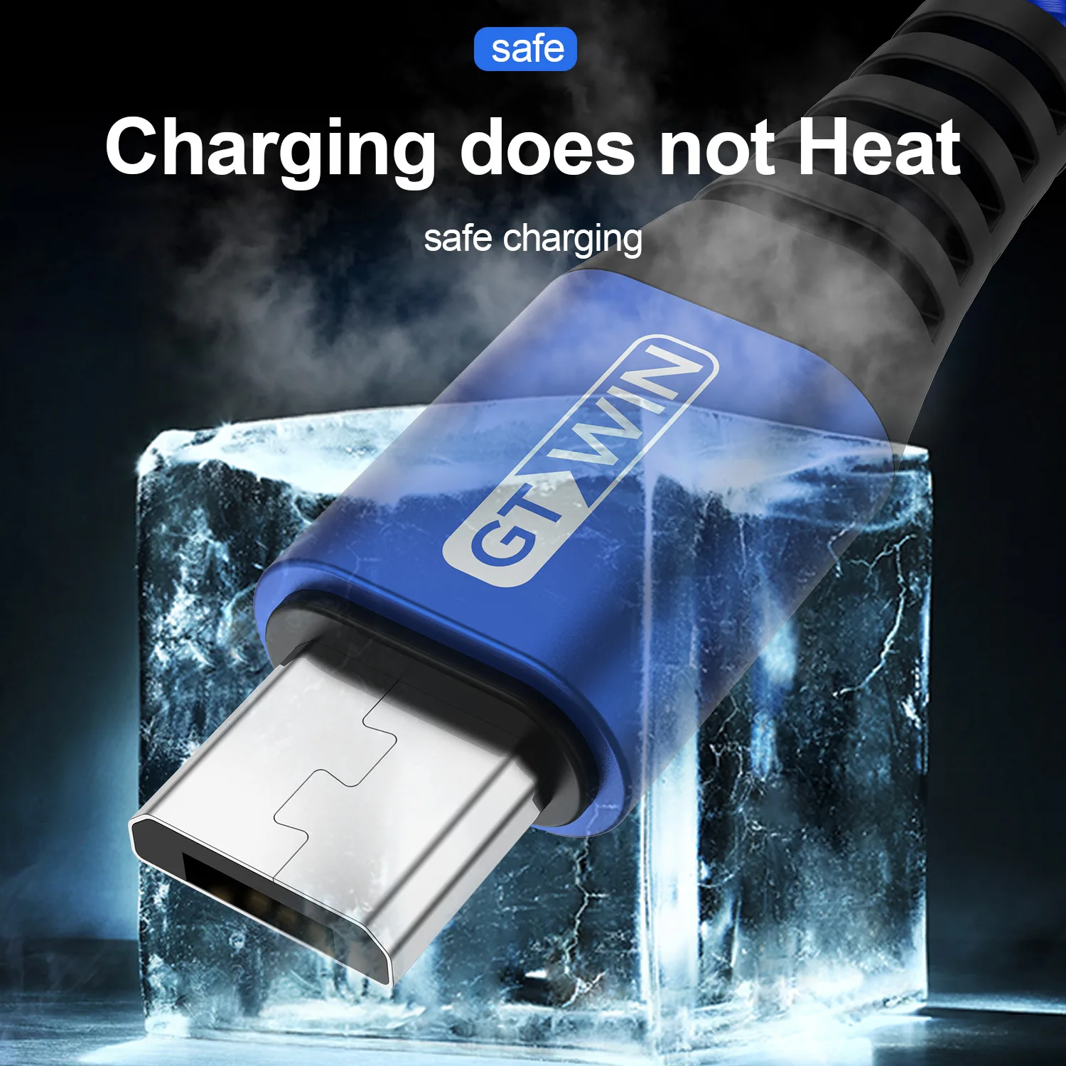GTWIN Micro USB кабель 2 м для Oneplus Samsung Microusb 3A Быстрая зарядка данных Xiaomi Redmi Huawei Android