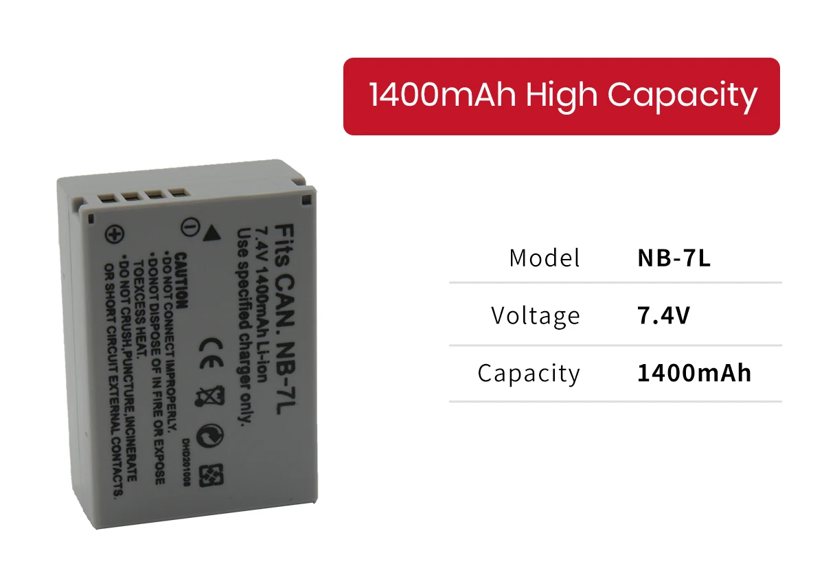 EPHESTION NB-7L NB7L NB 7L батарея для Canon G10 G11 G12 SX30 SX30IS батареи для камеры Высокая емкость литий-ионная аккумуляторная батарея