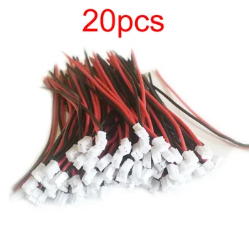 20 piezas PH2.0 cable de SILICONA 24AGW Cable de conexión macho-hembra para drones RC 1