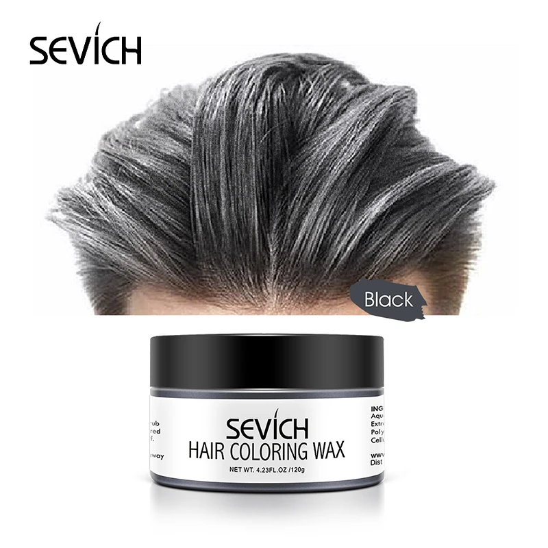 Sevich 9 colors Hair color wax Strong And Hold Unisex Hair Wax Black Color Hair Clay Temporary Hair Dye For Hair Styling