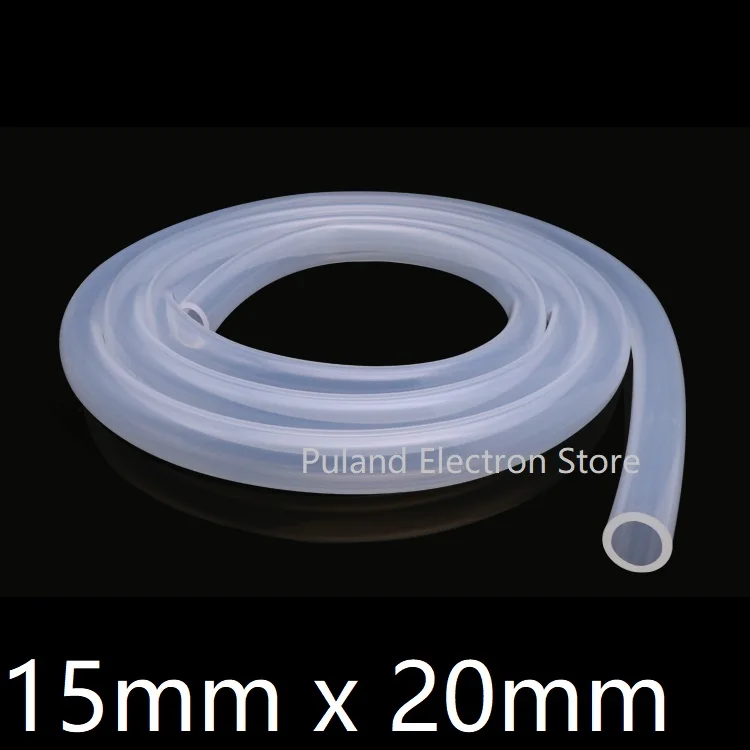 Best Transparent ID 15mm x 20mm OD Silicone Tubing Food Grade Flexible Drink Hose Pipe Temperature Resistance Nontoxic Environmental