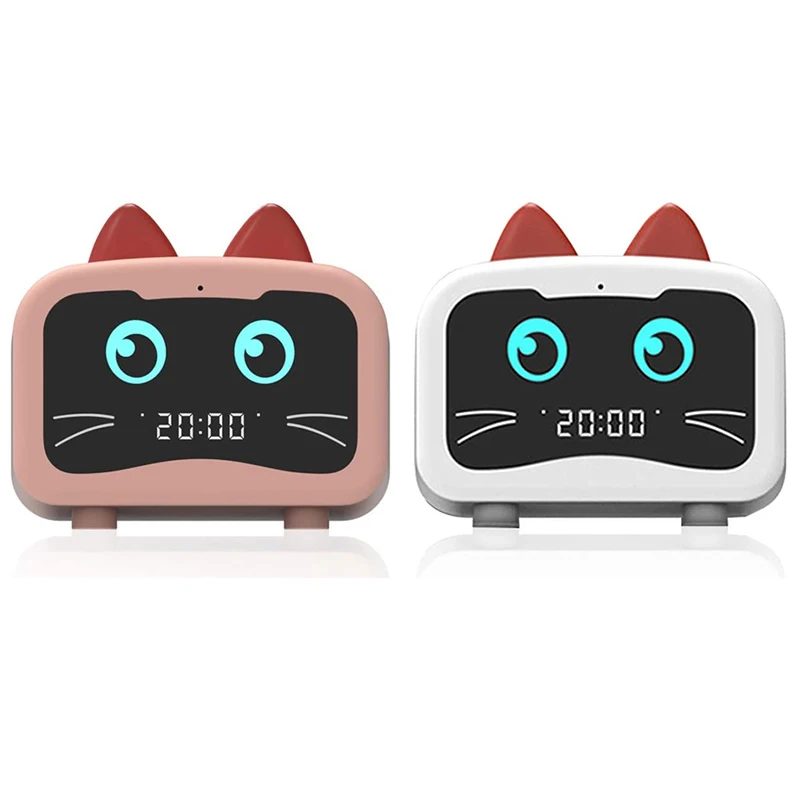 Alarm Clock Radio with Wireless Speaker Cat Ears Digital FM USB Charging Port | Электроника