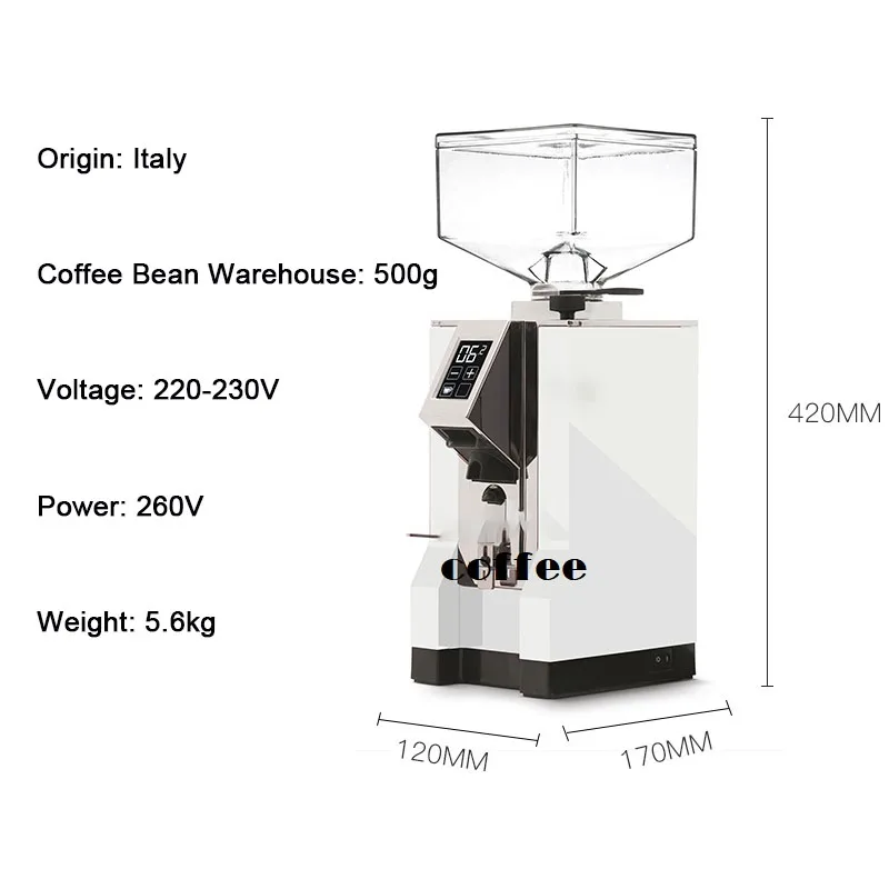  260W Smart Touch Electric Coffee Grinder Powerful Coffee Bean Grind Kitchen Grinding Tool Mill Herb - 4000580990503