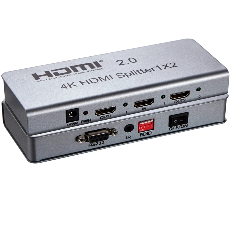 HDR HDMI 2.0 ø, 2 Ʈ HDMI ø, 1 in 2 out, RS232 & EDID, PS5, PS4 ,  TV ø, 1x2  , 4K, 60Hz