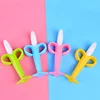 Baby Silicone Training Toothbrush BPA Free Banana Shape Safe Toddle Teether Chew Toys Teething Ring Gift Infant Baby Chewing 2