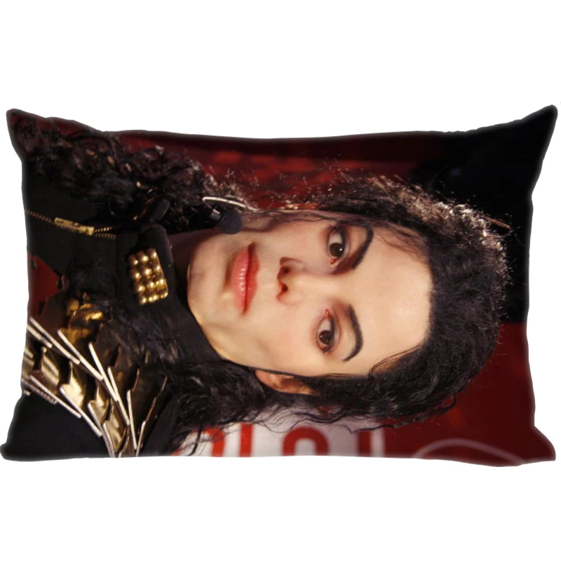 

Michael Jackson Pillow Cover Bedroom Home Office Decorative Pillowcase Rectangle Zipper Pillow Cases Satin Fabric A12.21