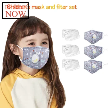 

Children Floral Adjustable Washable 6pcs Filter Breather 3pcs Mask Set Kids Reusable face shield Masque Face Mask Mascarillas