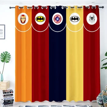 

Avenger Captain America 2 Panels/Set Curtain Block out Fabric Drapes Darkening Thermal Insulated Window Curtains Living Bedroom