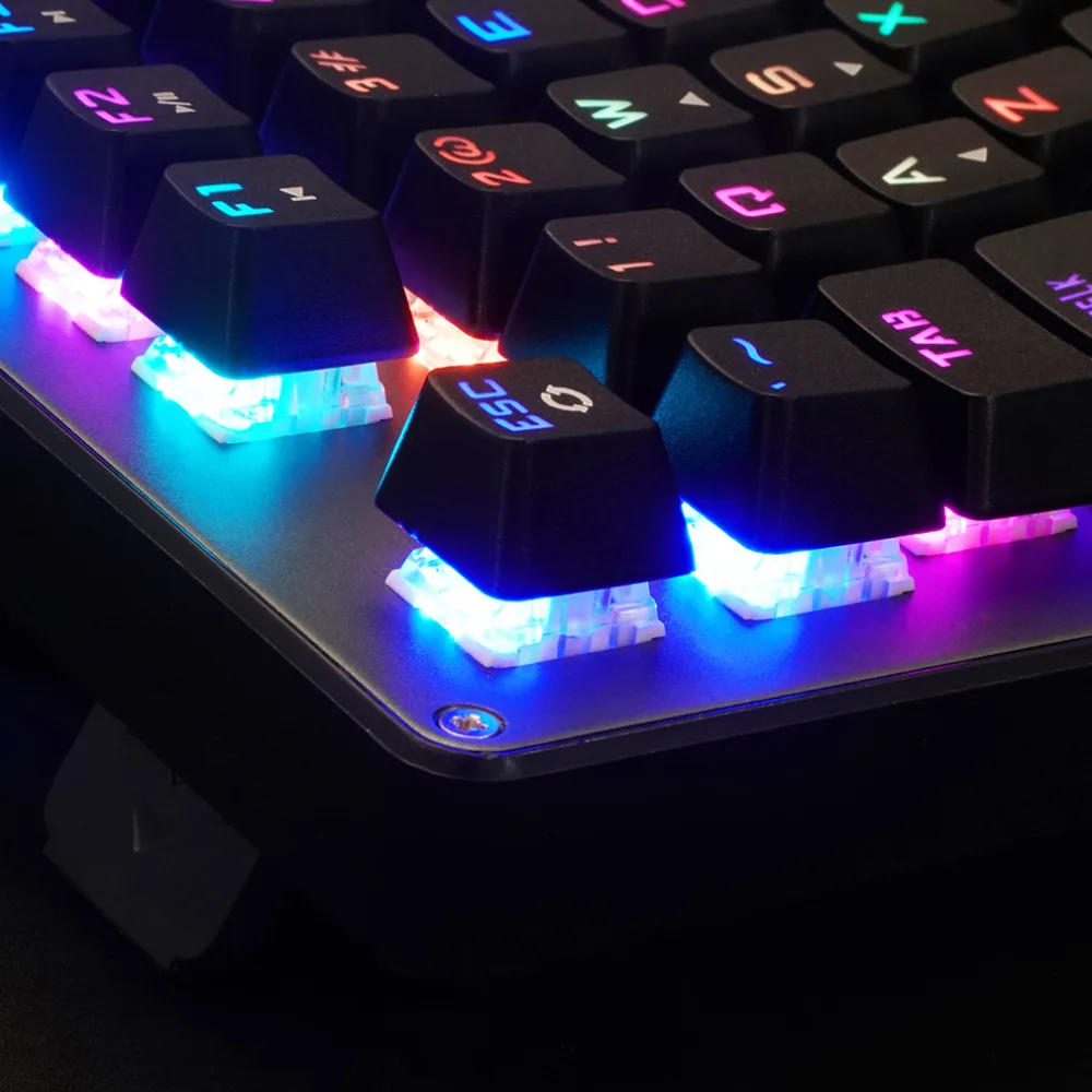87 версия профессиональная компьютерная игровая механическая клавиатура из алюминиевого сплава RGB два цвета