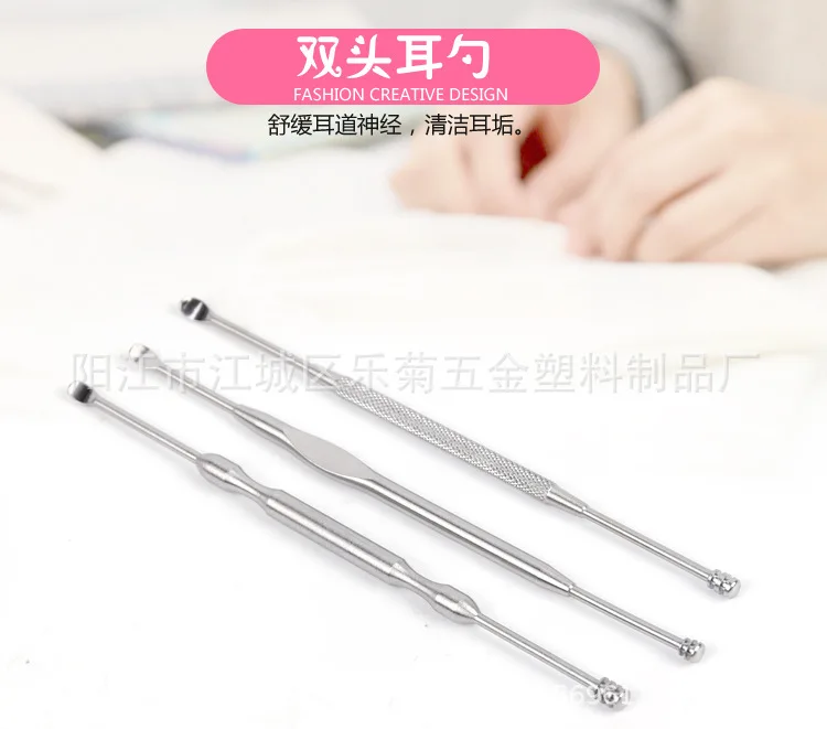 

1Pc Ear Wax Pickers Stainless Steel Ear Picks Wax Removal Curette Remover Ear Care Instrument Ear Spoon Digging Cleaning Tool