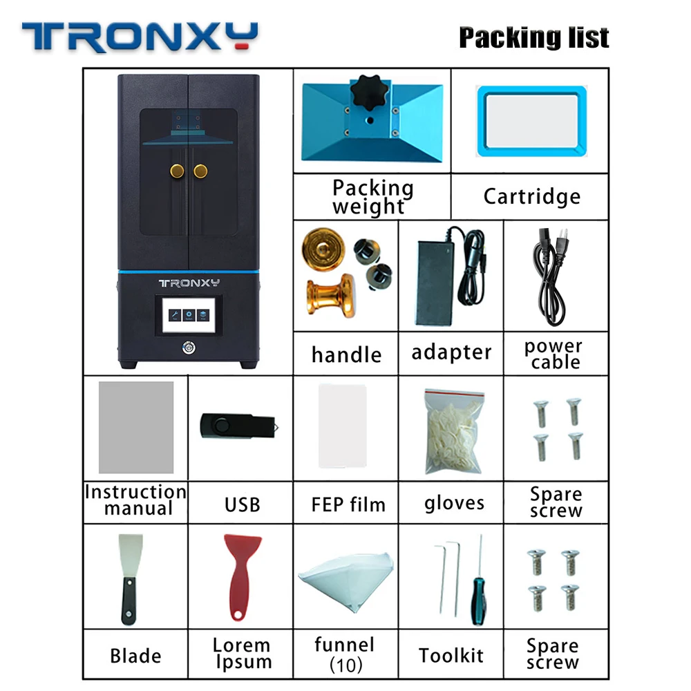 Tronxy УФ-полимерный 3d Принтер Высокоточный ЖК-светильник отверждения 3d принтер с 3,5 дюймовым сенсорным экраном 2K экран Поддержка офлайн печати