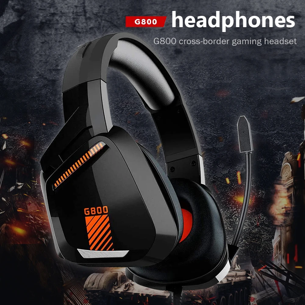 3 5mm Gaming Headset Professional Gamer Stereo Head mounted Headphone Easily Carrying Lightweight Earphone Part for PC