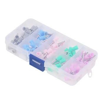 

100pcs/bag Dental Polishing Brush Polisher Prophy Rubber Cup Latch Colorful Nylon Bristles Mix Style Dentist Tool Lab Instrument