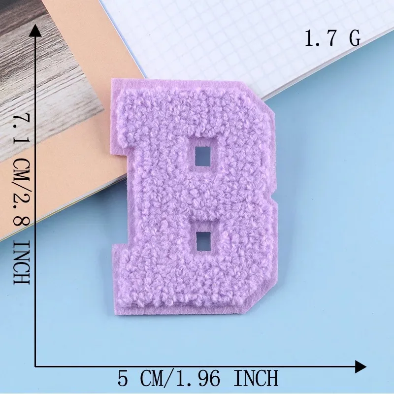 2022 New 3D Colorful A-Z 26 Letters Chenille Embroidered Patches IRON on Alphabet Letters Embroidery Applique Sewing diy