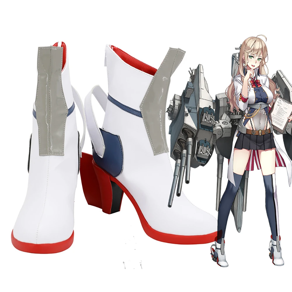 Warship Girls R Mighty Mo Uss Missouri Cosplay Boots White High Heel Shoes  Custom Made Any Size - Shoes - AliExpress