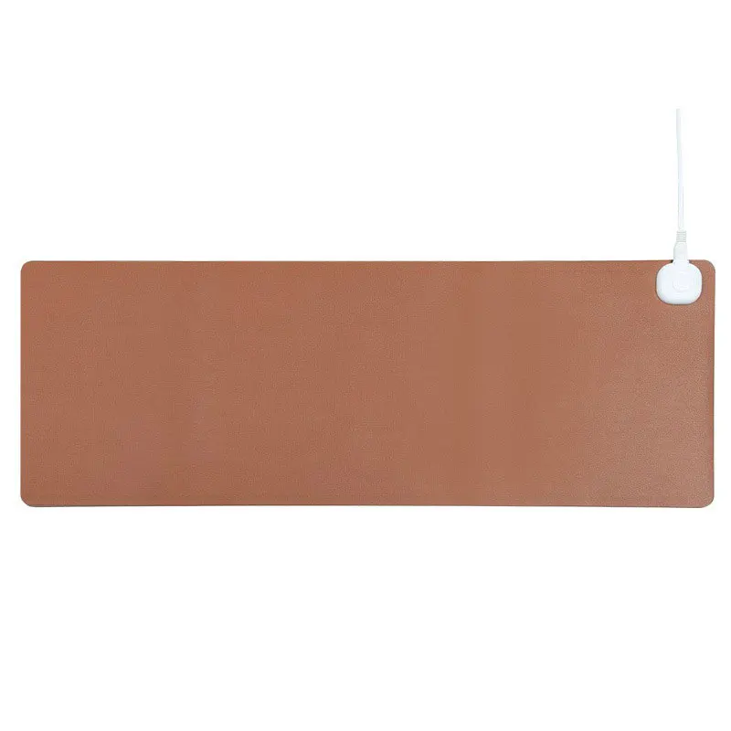 Brown 80x30cm Электрогрелка зимняя теплая водонепроницаемая нагреватель коврик для ног для детей подарок стол офисный стол компьютерная клавиатура Коврик для мыши с подогревом - Цвет: Brown 80x30cm