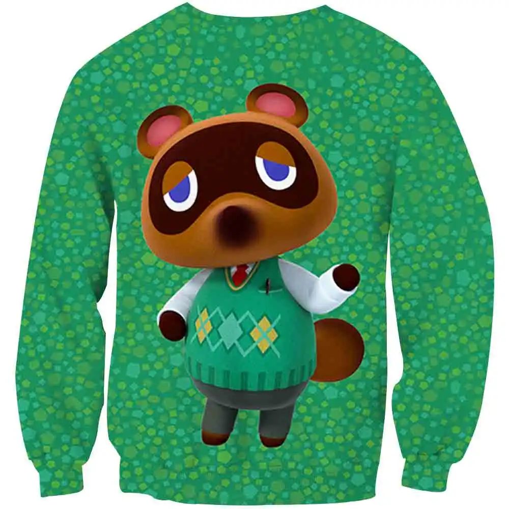 3D kids cartoon Animal Crossing cute bear boys girls sweatshirt loose O-neck pullover Costume long sleeve Tops customizable 2-14 3D kids cartoon Animal Crossing cute bear boys girls sweatshirt loose O-neck pullover Costume long sleeve Tops customizable 2-14