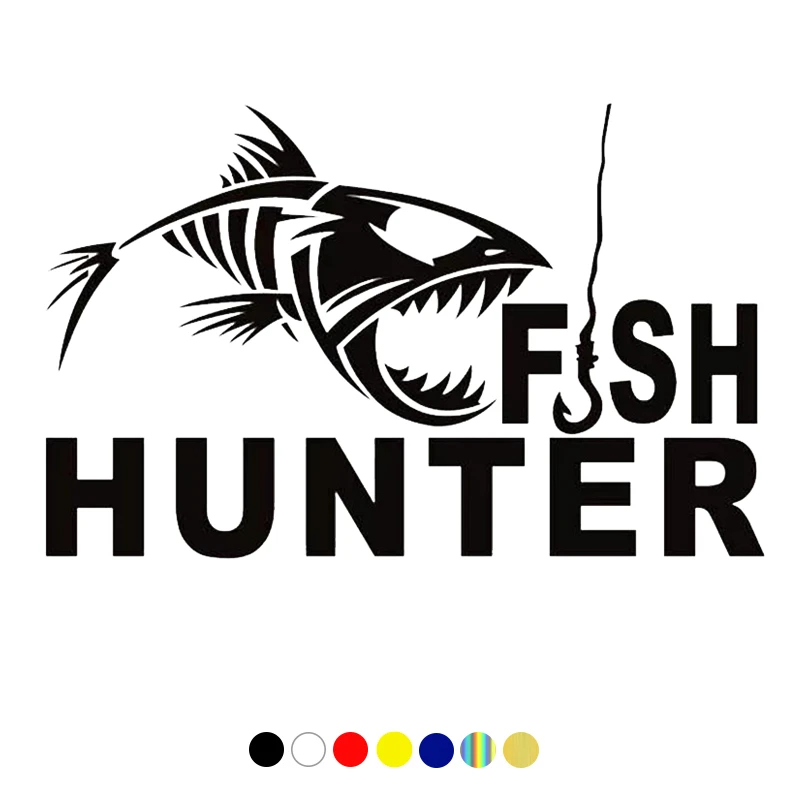 CS-1824# funny vinyl car sticker Fish Hunter waterproof multiple sizes decal for auto stickers styling on bumper | Автомобили и