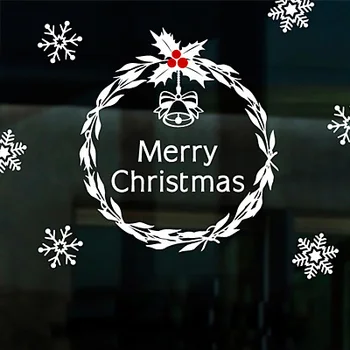 

Large Christmas Sticker X mas Decal Posters Vinyl Wall Decals Decor Mural Glass Shop Window Home Decoration