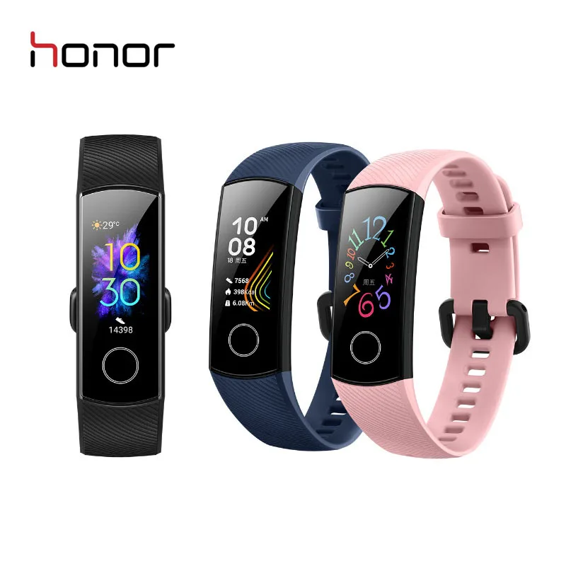 Смарт браслет Honor Band 5 пульсоксиметр часы с функцией сна цветной AMOLED экран 0 95