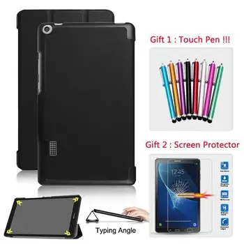 

Free Screen Protector Glass +Case For Huawei MediaPad T3 7 8 10/T5 10 Leather Smart Magnetic Cover for Media Pad T5/ T3 7 8 10.1