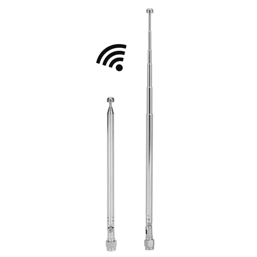 best bobcat antenna Telescopic Antenna SMA Male Telescopic Antenna SMA Male Connector Silver Alloy for LimeSDR Radio Communication 40MHz-6G best antenna for rak miner v2