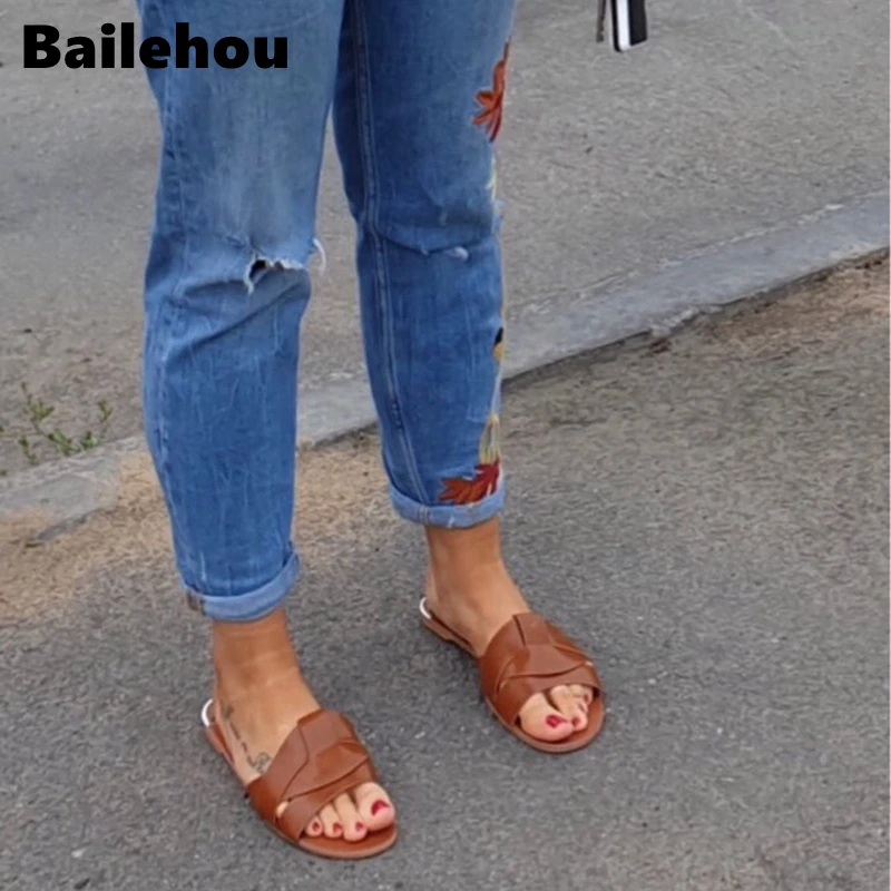 Новые модные брендовые женские тапочки Bailehou уличные пляжные шлепанцы