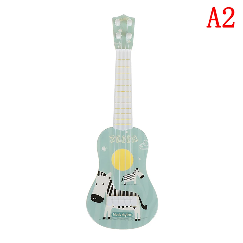 Мини-гитарный Кукольный дом имитация гитары укулеле для детей Детский развивающий подарок мудрости детский музыкальный инструмент игрушки - Цвет: 2