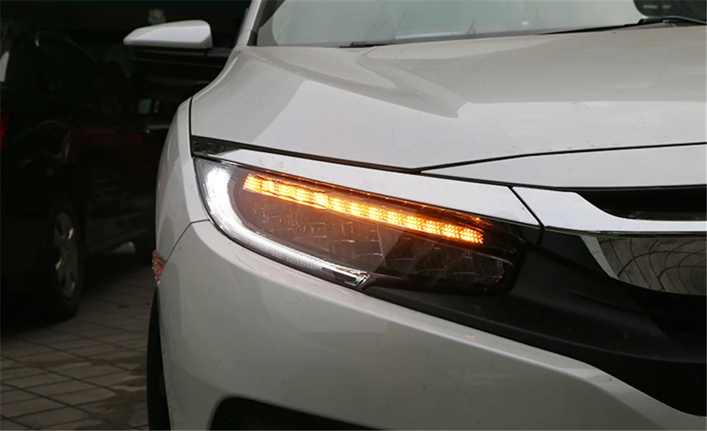 Пара для Honda Civic светодиодный фары Civic HID фары биксеноновые фары Противотуманные фары Дневные ходовые огни динамический поворот