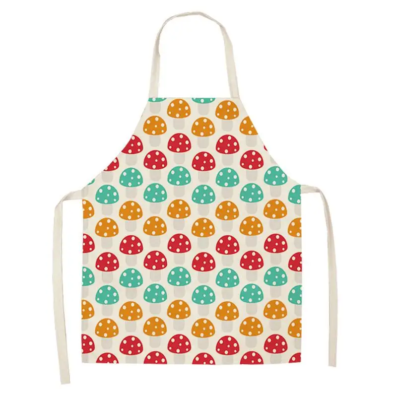 Geometric Aprons Cotton Linen Women Adult Kids Sleeveless Apron Easy Cleaning Home Kitchen Cooking Pinafore WQ94