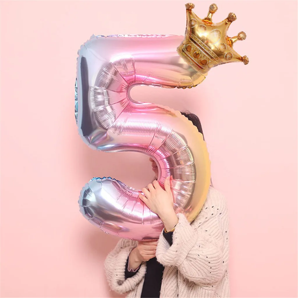 32 Inch Big Foil Birthday Balloons Number Balloon Figures Happy Birthday Party Decorations Kid Balloons Birthday Balloon#15