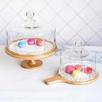

1Pc Dust Cover Glass Cover Cake Cover Cake Display Cover Transparent Color