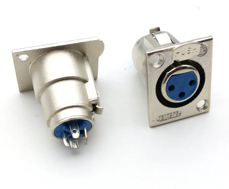 20 шт. металлический 3 контактный разъем XLR для крепления на корпусе|connector 20|connector