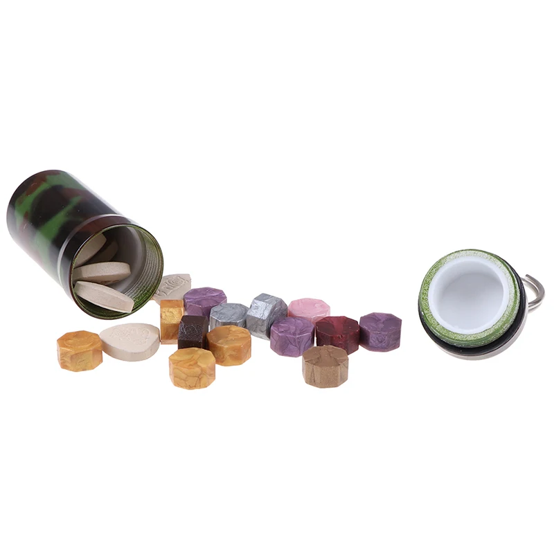 Portable Outdoor WaterProof Mini Camouflage Aluminium Pill Box Case Cache Container Key Rings Keychain Holder Vial