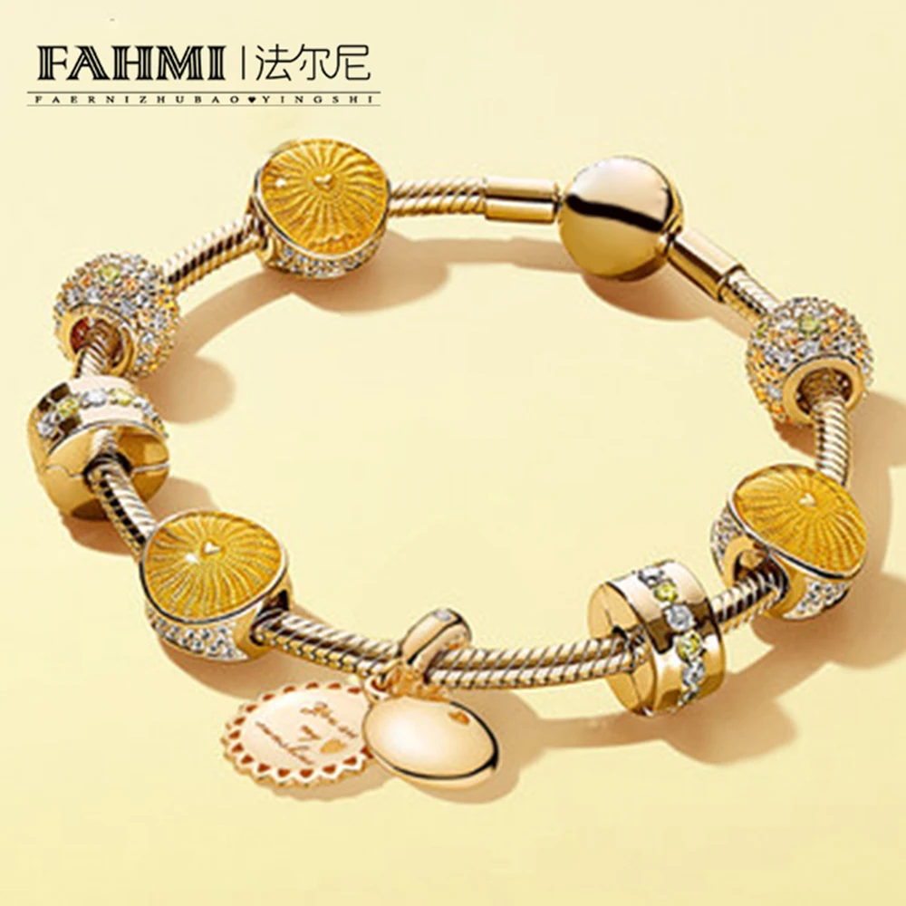 

FAHMI 100% 925 Sterling Silver Brand New 1:1 Authentic Dazzling Warm Sunny Bracelet