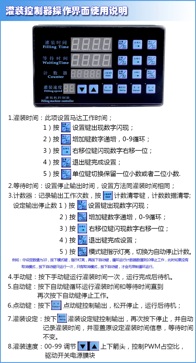 Automática Quantitativa Manual Jog Interruptor de Pé