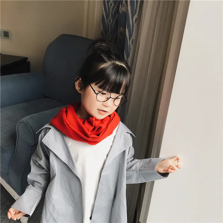 Осенне-зимний Корейский детский толстый шарф для родителей и ребенка длинный шарф с воротником в клетку, теплая шаль