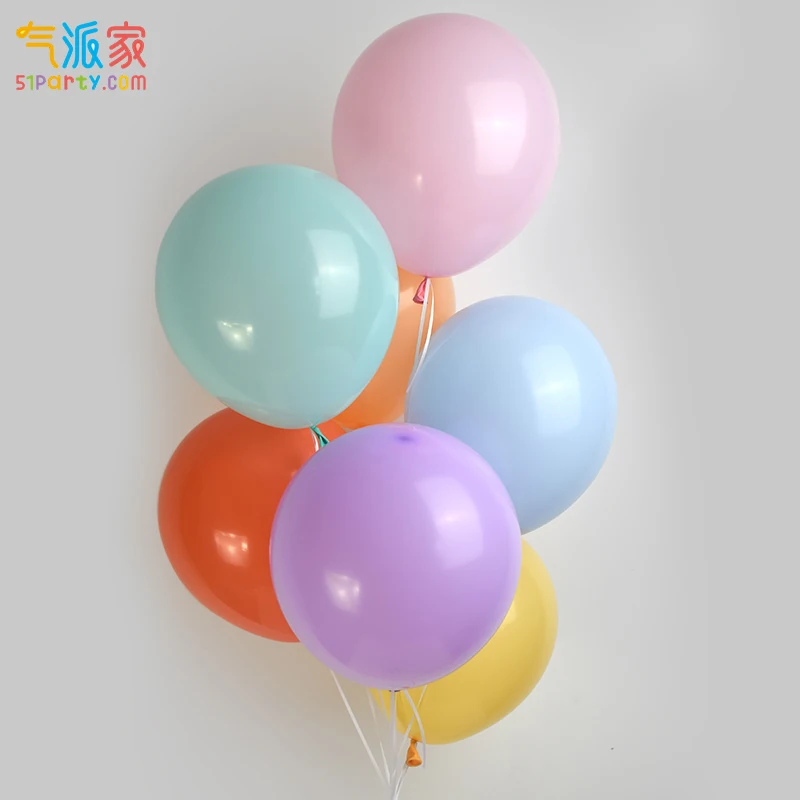 Для 10/12 дюймов Макарон цвет воздушных шаров для дня рождения и свадебной вечеринки вечерние украшения Воздушные шары 100 шт./пакет