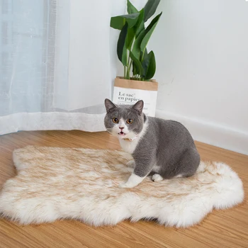 

Pet Dog Bed Mat Curve White Dog Rug Faux Fur Orthopedic Dog Bed For Big Medium Small Puppys Support Dropping Shipping A