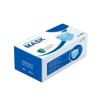 

Disposable Mask Packaging Box Custom Masks Box Organizer Color Box English White Card Carton Universal Mascarilla Juse Boxes