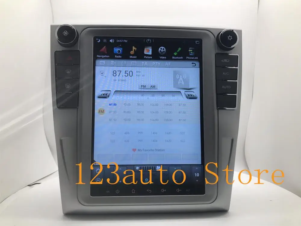 Автомобильный DVD плеер с экраном 10 4 дюйма вертикальным Tesla Style Android 9 0 GPS радио