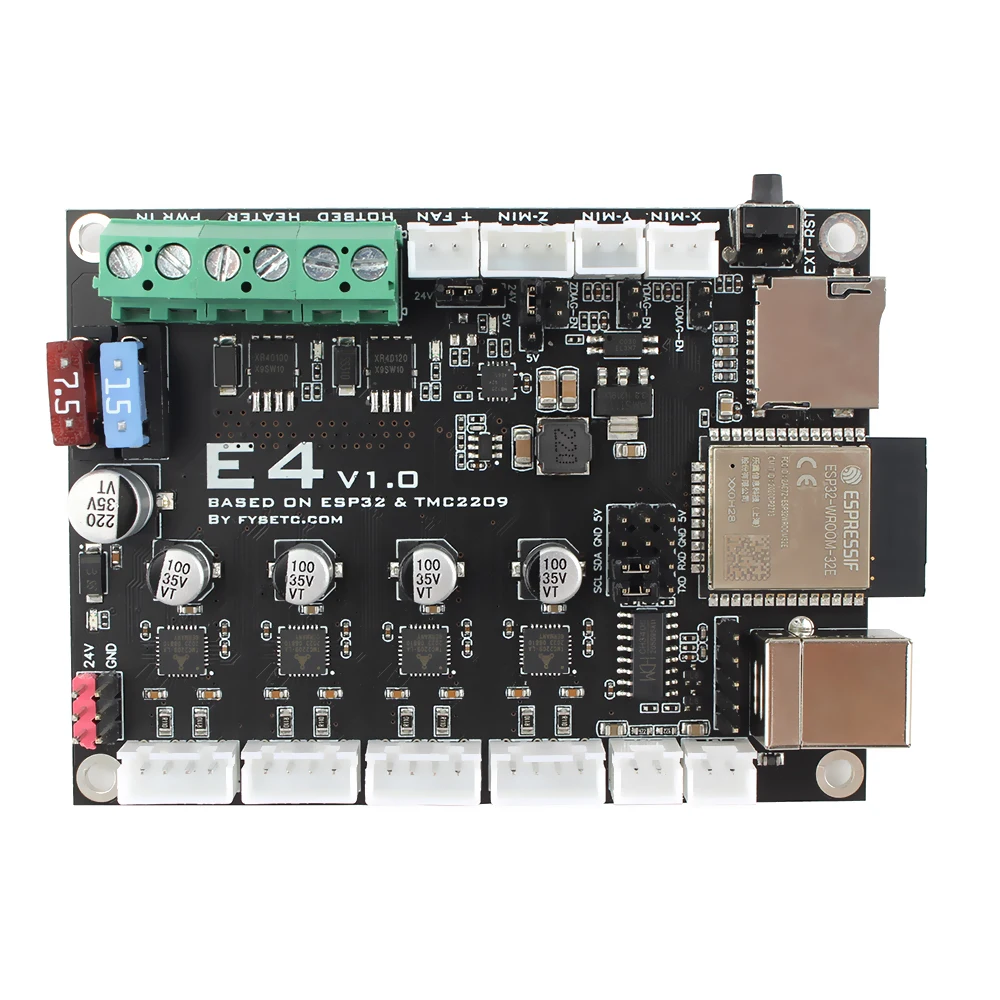 Placa de Controle Mínima da Impressora Embutido e Bluetooth 3d da Placa de Fysetc e4 com Base Esp32 de Espressif Microcontrolador Wi-fi no - Imagem 2
