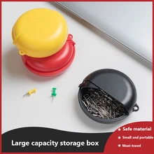 Creative Desktop Portable Storage Box Headphone Pill Box Round Storage Box Pocket Sundries Plastic Storage Box