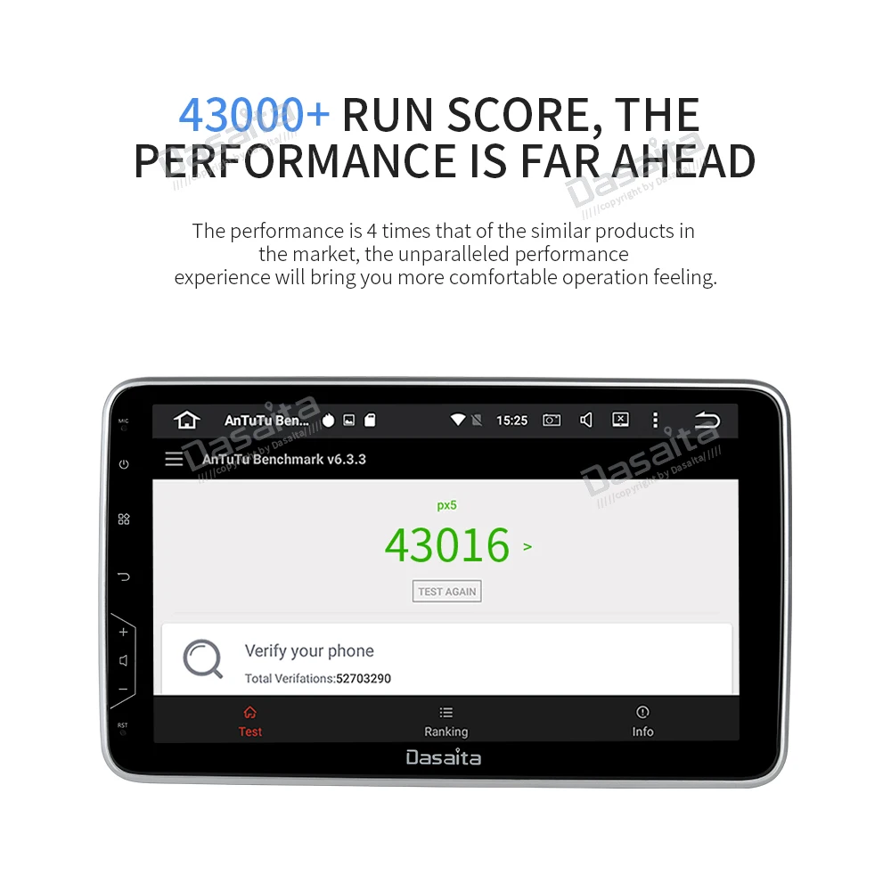 Dasaita Универсальный 2 Din радио Android 9,0 gps навигация 10," ips мульти сенсорный экран 1080P видео автомобильный стерео мультимедийная система